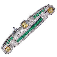 Emerald and Diamond Bracelet