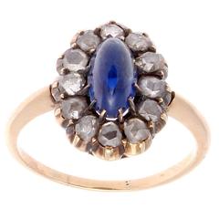 Antique Sapphire Diamond Gold Ring