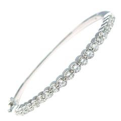 3.03 CTW Round Brilliant Diamond Gold Bangle Bracelet