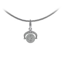 Cartier Diamond Gold i Love You Spinner Charm Necklace