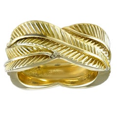 Van Cleef & Arpels Wide Gold Eternity Band Ring