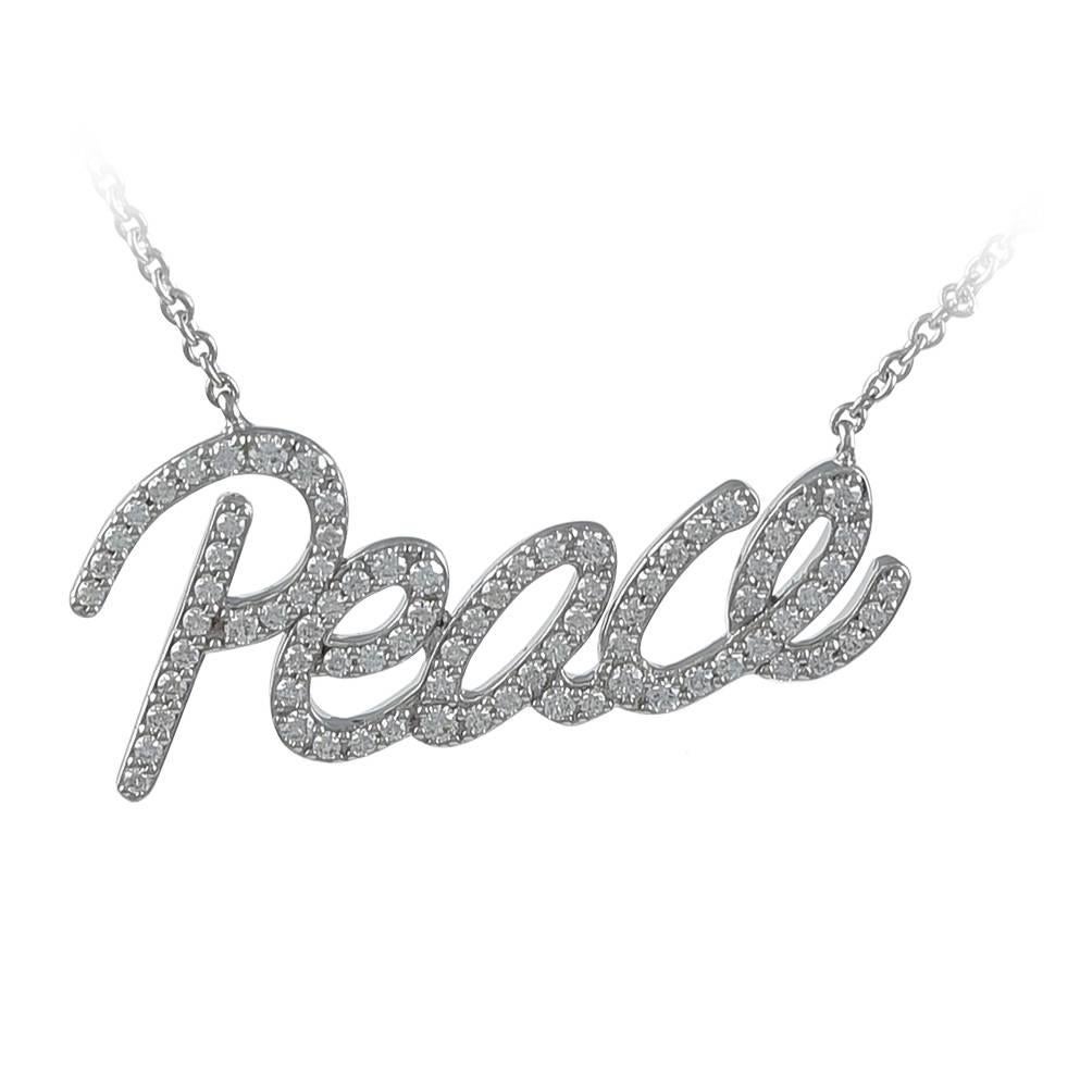 Tiffany & Co. Paloma Picasso Diamond Gold Peace Necklace