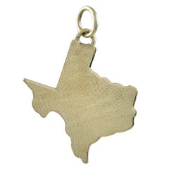 State of Texas Large Gold Charm