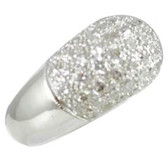 Stunning Diamond Gold Dome Band Ring 11