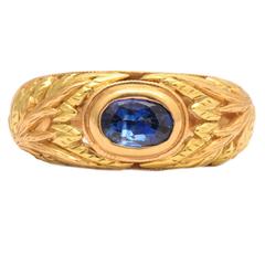 Sapphire Two-Color Gold Ring