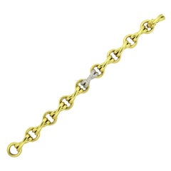 Tiffany & Co. Paloma Picasso Diamond Gold Platinum Link Bracelet