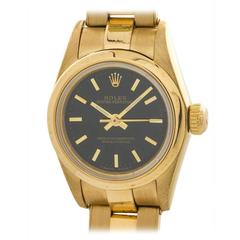 Rolex Lady’s Yellow Gold Oyster Perpetual Wristwatch Ref 67188 circa 1990