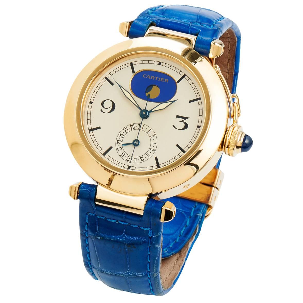 Cartier Lady's Yellow Gold Pasha de Cartier Moonphase Wristwatch