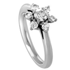 Tiffany & Co. Platinum Diamond Flower Ring