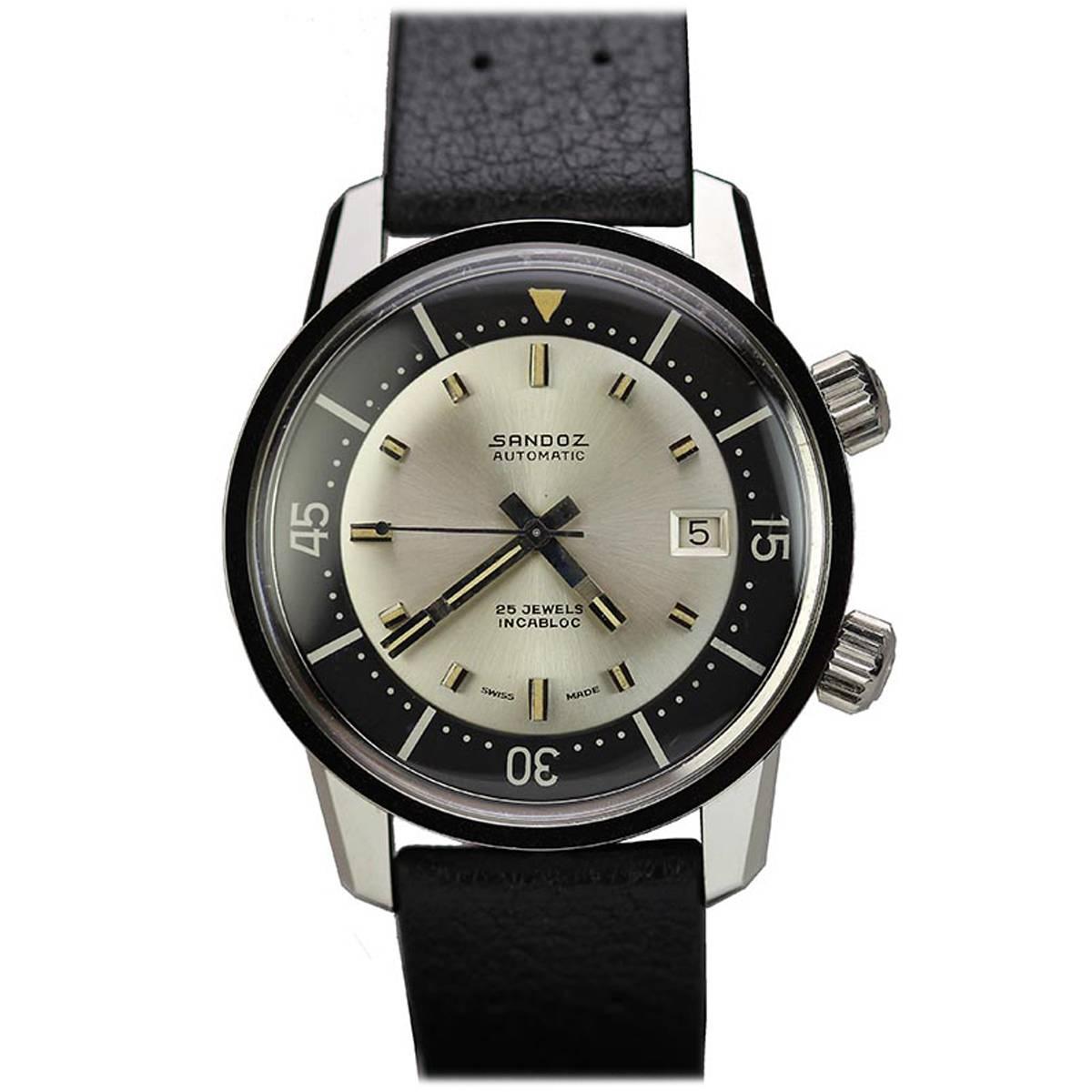 Sandoz Stainless Steel Compressor Diver's Automatic Wristwatch Ref 1704Z-99-22