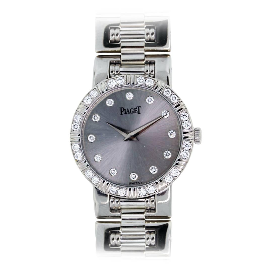 Piaget Lady's White Gold Diamond Dancer Quartz Wristwatch Ref 80564 K 81 