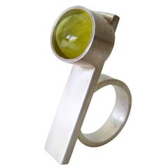 Heidi Abrahamson Australian Prehnite Sterling Silver Ring 3