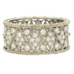 Buccellati Gorgeous Diamond Gold Wedding Band Ring