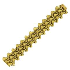 Mario Buccellati Large Gold Wave Bracelet