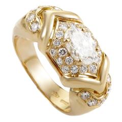 Bulgari Diamond Gold Ring 