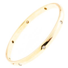 Diamond Gold Slip On Bangle Bracelet