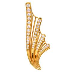 Patek Philippe Diamond Gold Spray Brooch