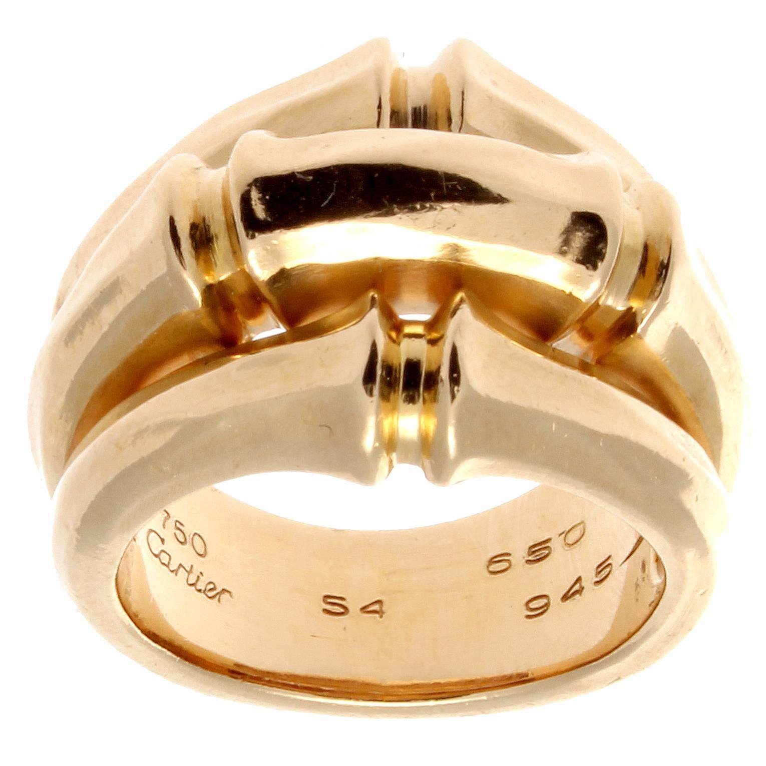 Cartier Large Gold Bamboo Ring