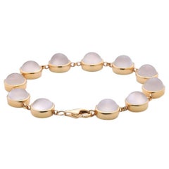 Luxurious Looking Moonstone Gold Bracelet  