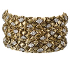 Set aus 3 Diamant-Gliederarmbändern aus 18 Karat Gold von David Webb