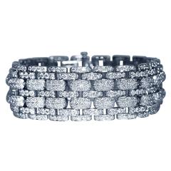 Cartier Diamond Platinum "Windsor" Bracelet