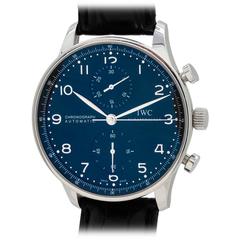 IWC Stainless Steel Portuguese Chronograph Wristwatch Ref IW371447
