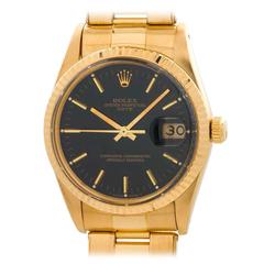 Rolex Yellow Gold Oyster Perpetual Date Wristwatch Ref 15038