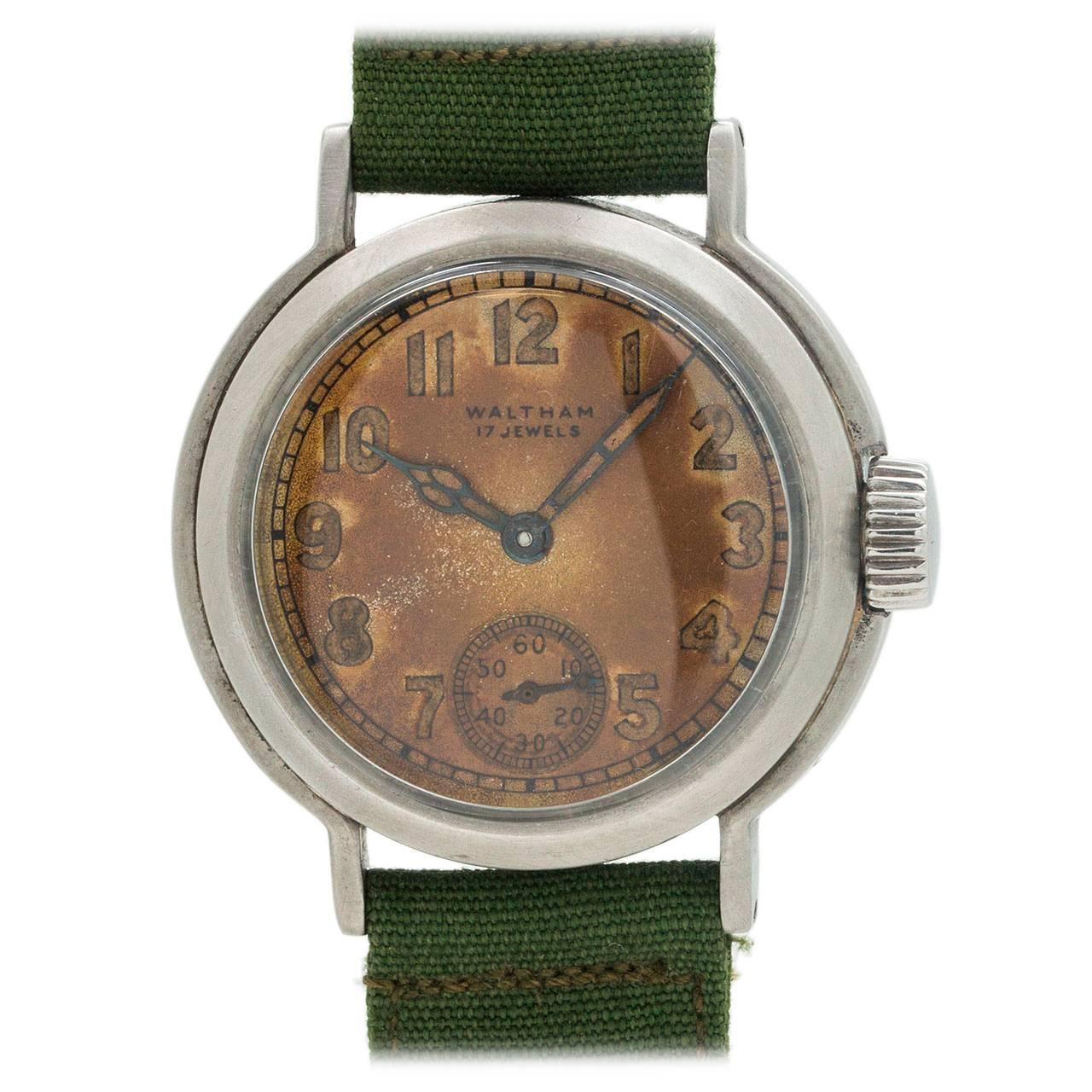 Waltham Premier U.S. Military WWII Era Wristwatch