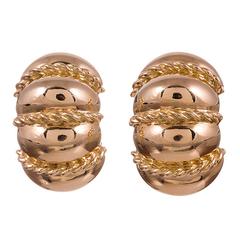 Seaman Schepps Gold “Shrimp" Earrings