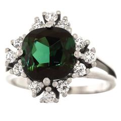 Meister Green Tourmaline Diamond Gold Ring
