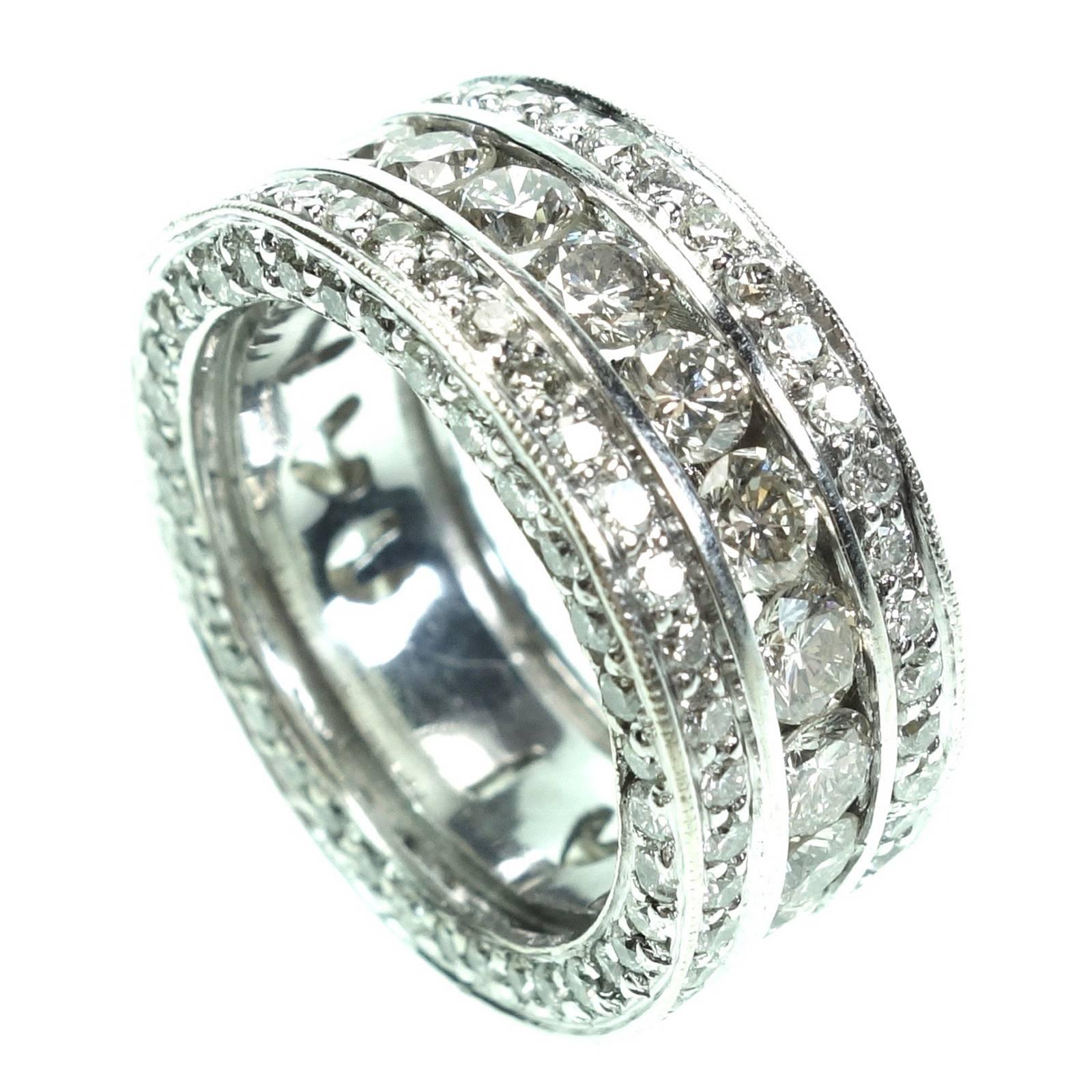 I Love You Diamond Gold Eternity Band Ring