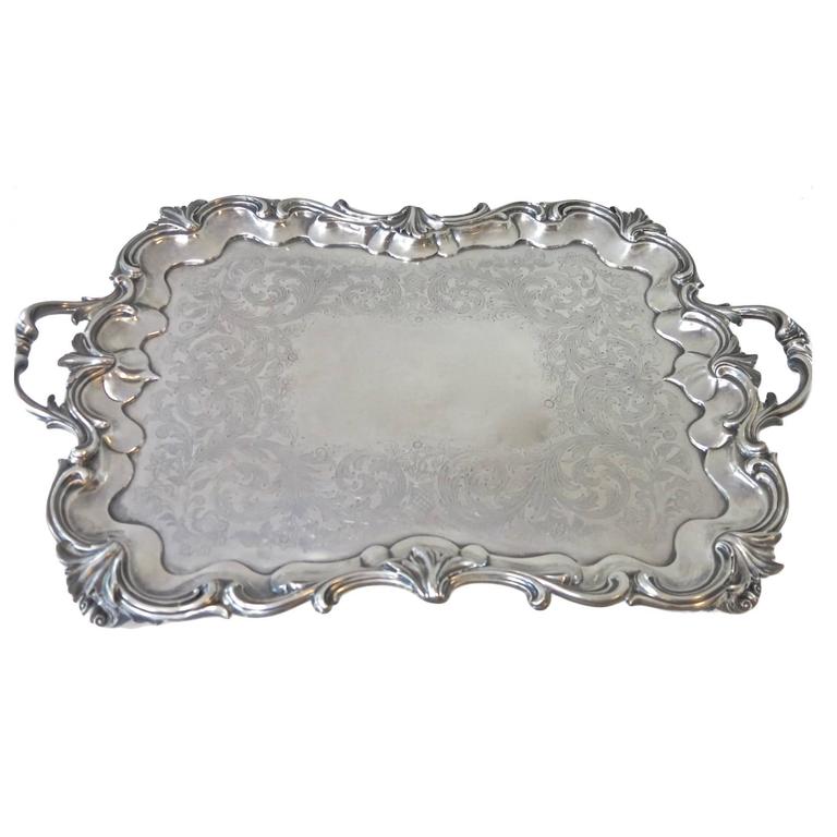 Emes and Barnard Antique English Sterling Silver Tray c1842 at 1stDibs sterling silver tray