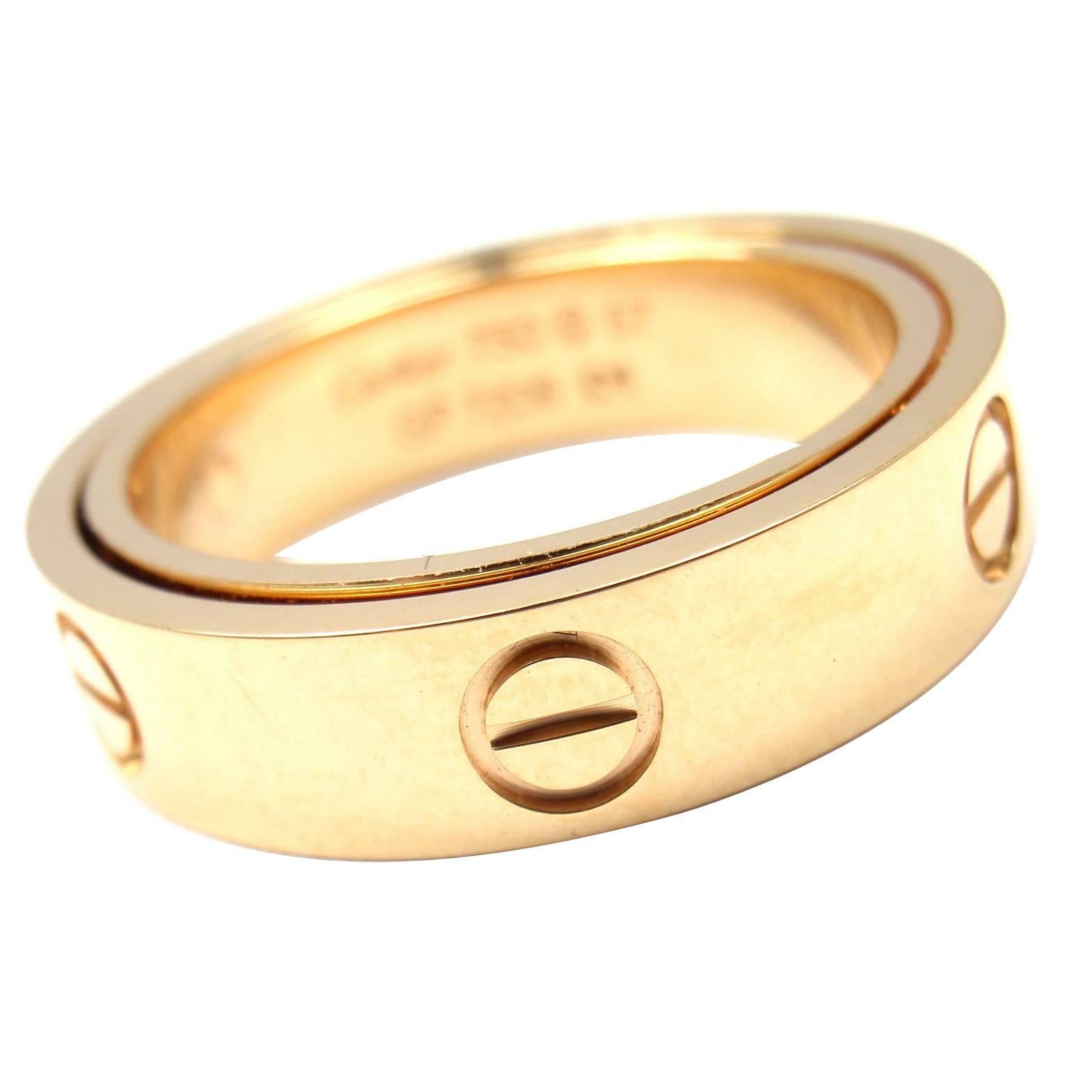 Cartier Gold Love Band Ring Pendant Combination 