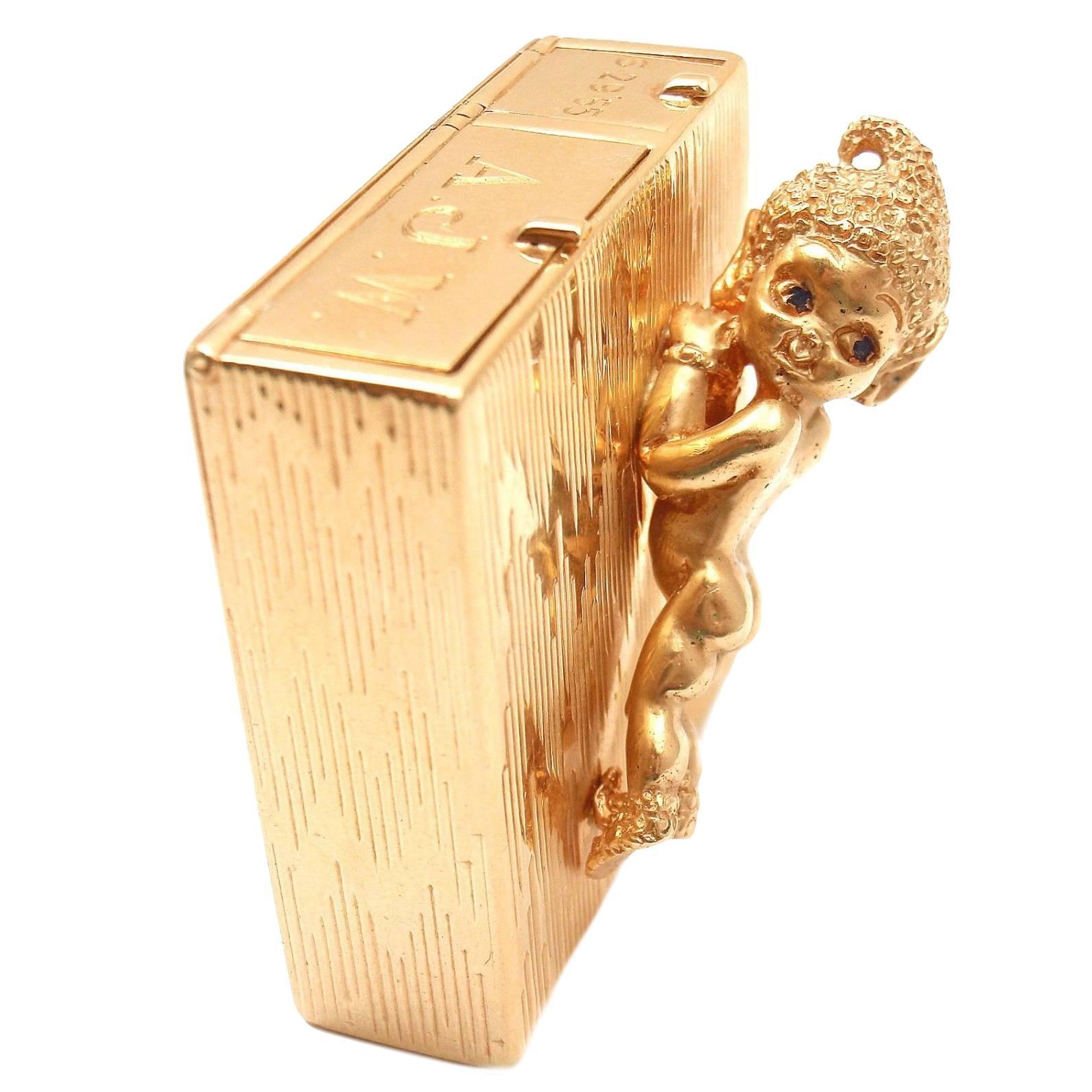 Ruser Sapphire Gold Angel Pocket Compact Storage Box