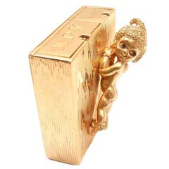 Ruser Sapphire Gold Angel Pocket Compact Storage Box