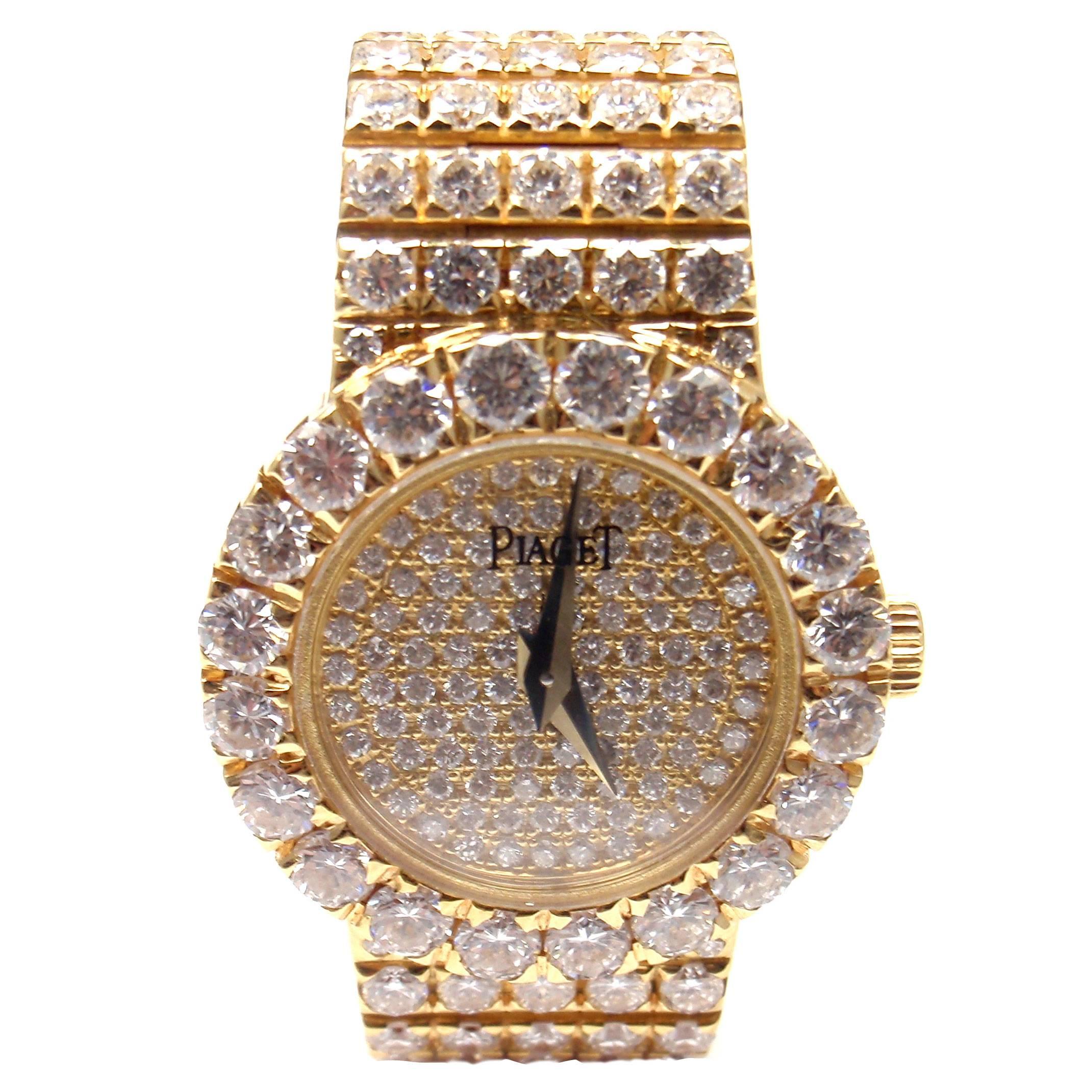 Piaget Lady's Yellow Gold Diamond Classique Quartz Wristwatch