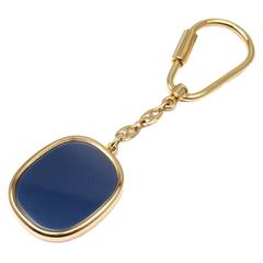 Patek Philippe Ellipse D'or Blue Sunburst Gold Key Chain 10