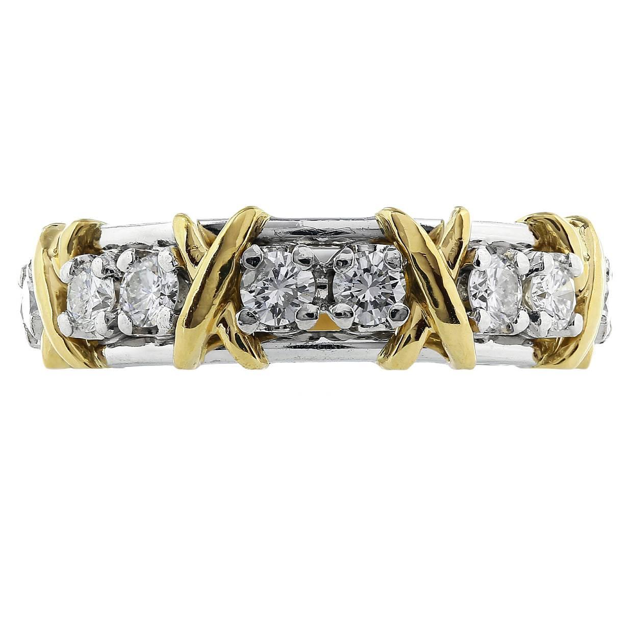 Tiffany & Co. Schlumberger Sixteen Stone Eternity Band Ring