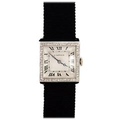 Antique French Art Deco Cartier Diamond Watch