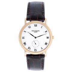 Patek Philippe Yellow Gold Calatrava Wristwatch Ref 3919 3