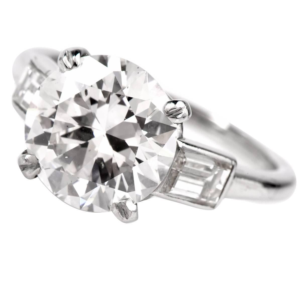 Cartier Diamond Platinum Solitaire Engagement Ring