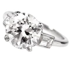 Anello di fidanzamento solitario in platino con diamante di Cartier