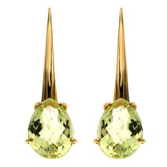 Briolette Topaz 18K Rose Gold Dangle Earrings Handcrafted in Italy