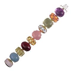 Seaman Schepps Gemstone Diamond Gold Rio Bracelet
