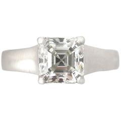 2.04 Carat Diamond Gold Platinum Solitaire Engagement Ring 3