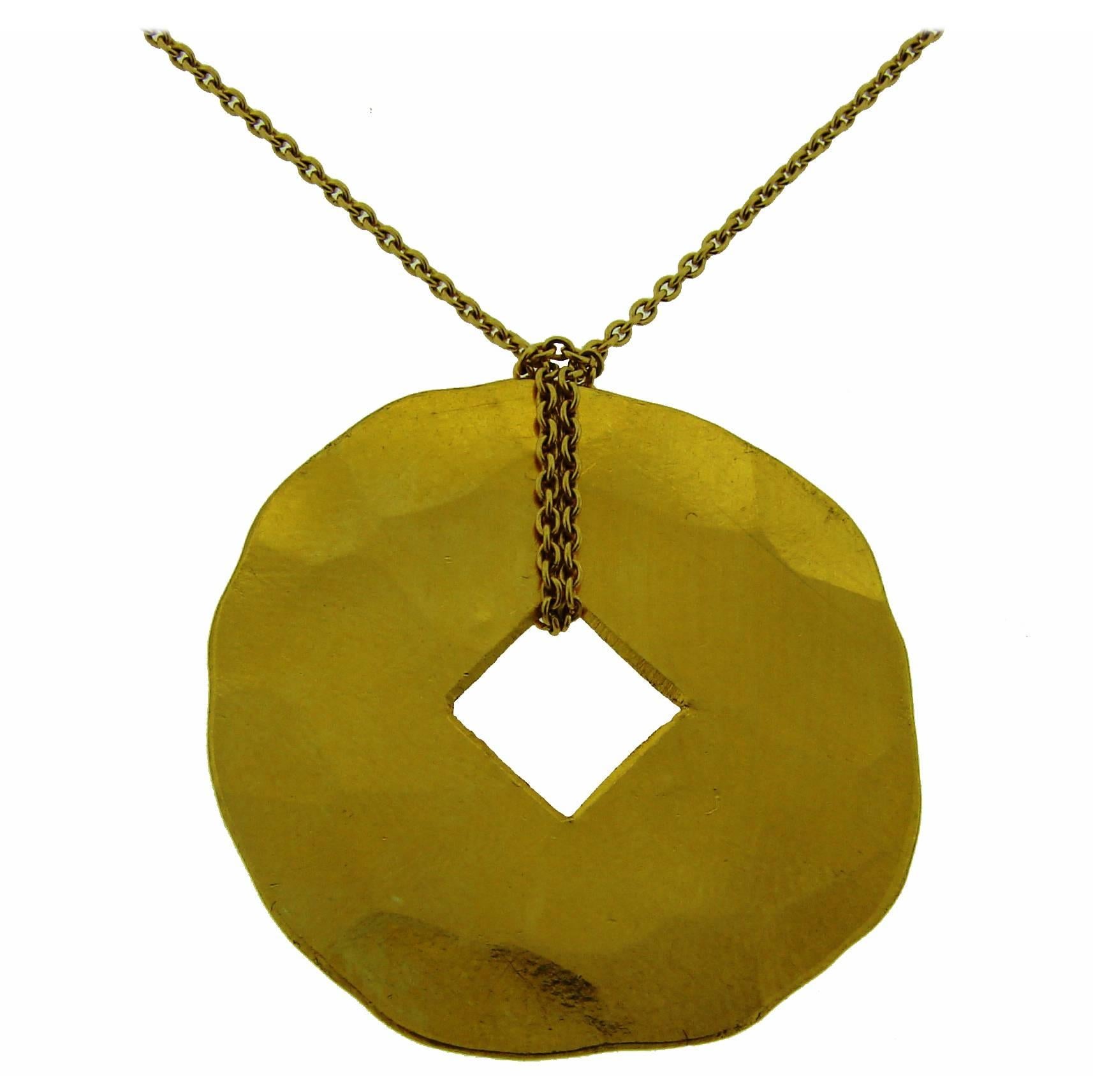 Dinh Van 24 karat Gold Pendant Necklace
