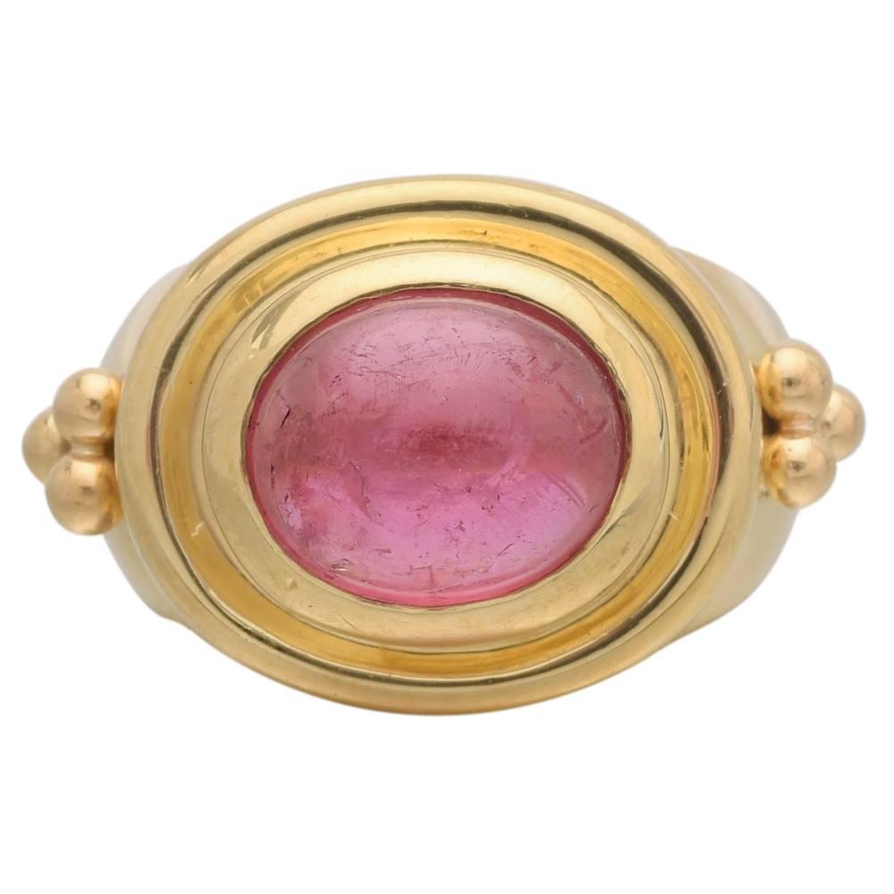 Rubellite Gold Ring