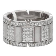 Cartier Diamond Gold Tank Francaise Band Ring