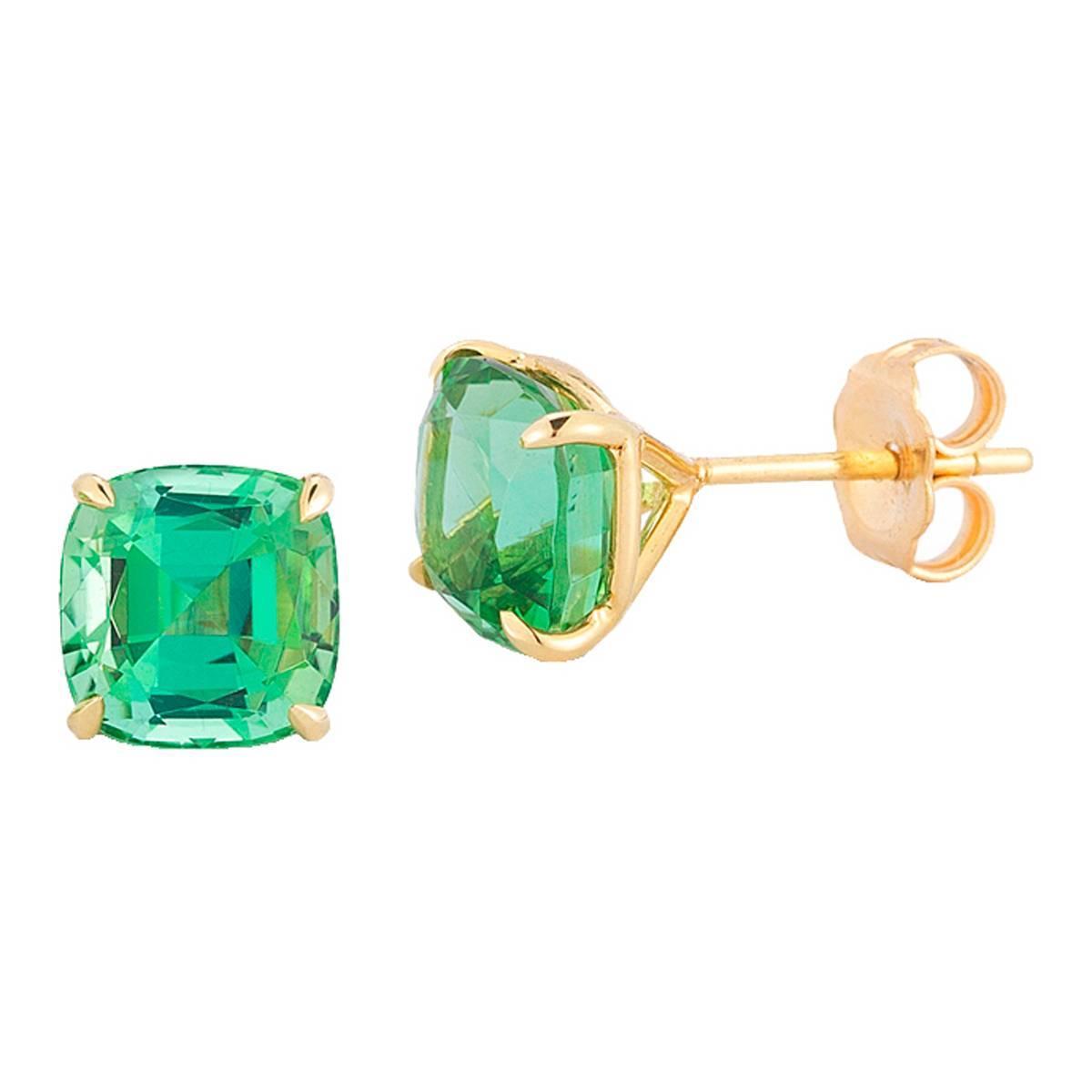 Paolo Costagli Mint Tourmaline Gold Stud Earrings at 1stdibs