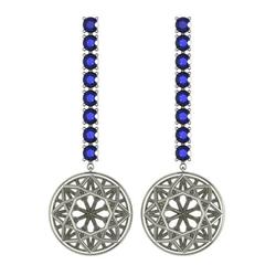 Sayaka Yamamoto & Sparkles Sapphire and Gold Earrings 7